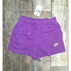 NWT! Women's Nike Sportswear Club Fleece Midrise Purple Shorts, XS